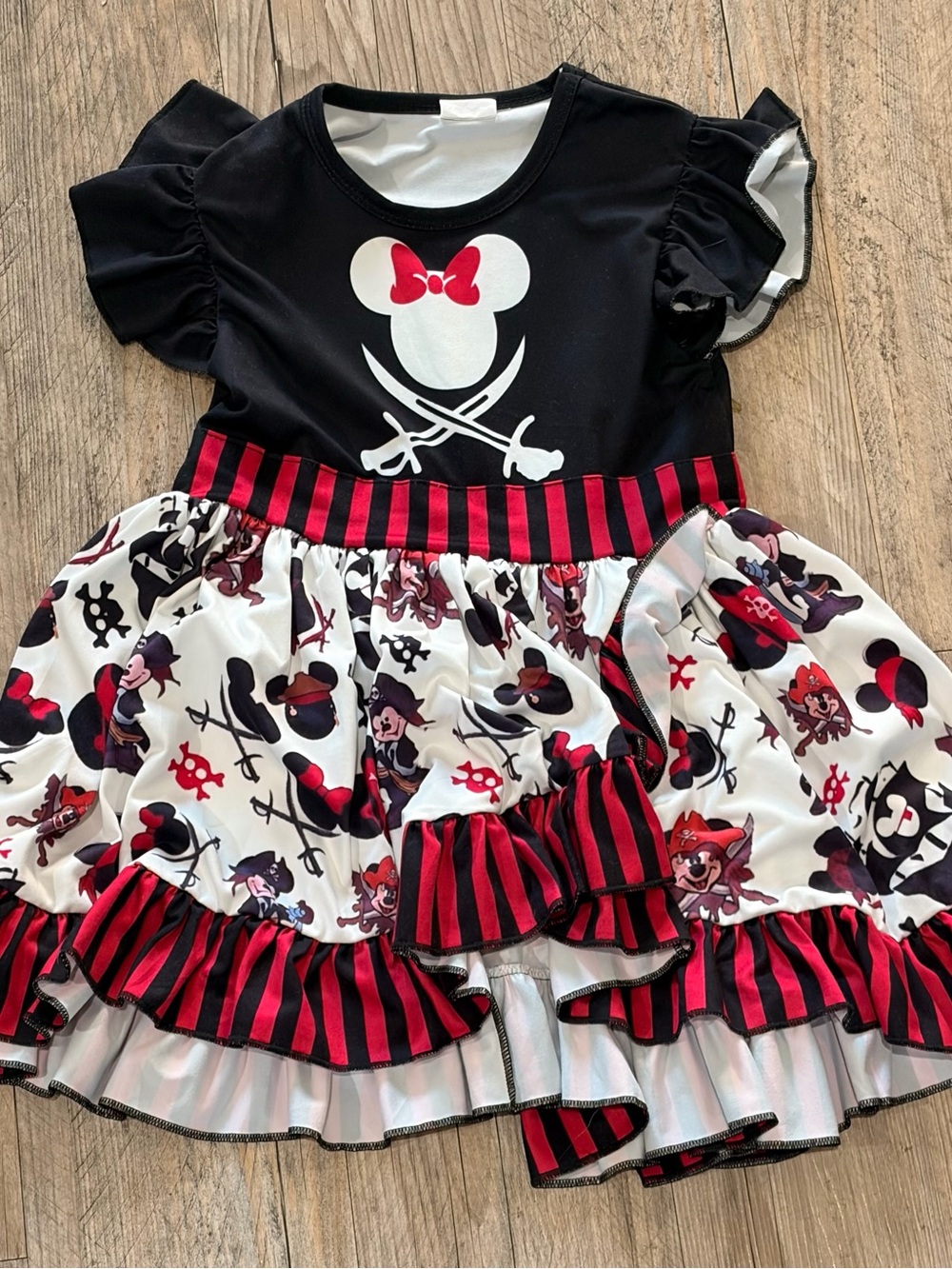 Disney Black, White and Red Pirate Mouse Dress